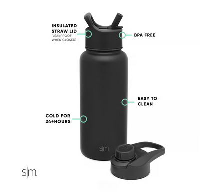 TBR Black Water Bottle