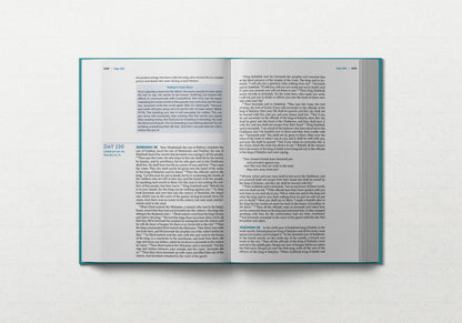 TBR 365-Day Chron Study Bible ESV - Large Print - Teal Vegan Leather