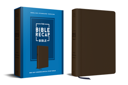 The Bible Recap 365-Day Chronological Study Bible - Brown Vegan Leather Softcover