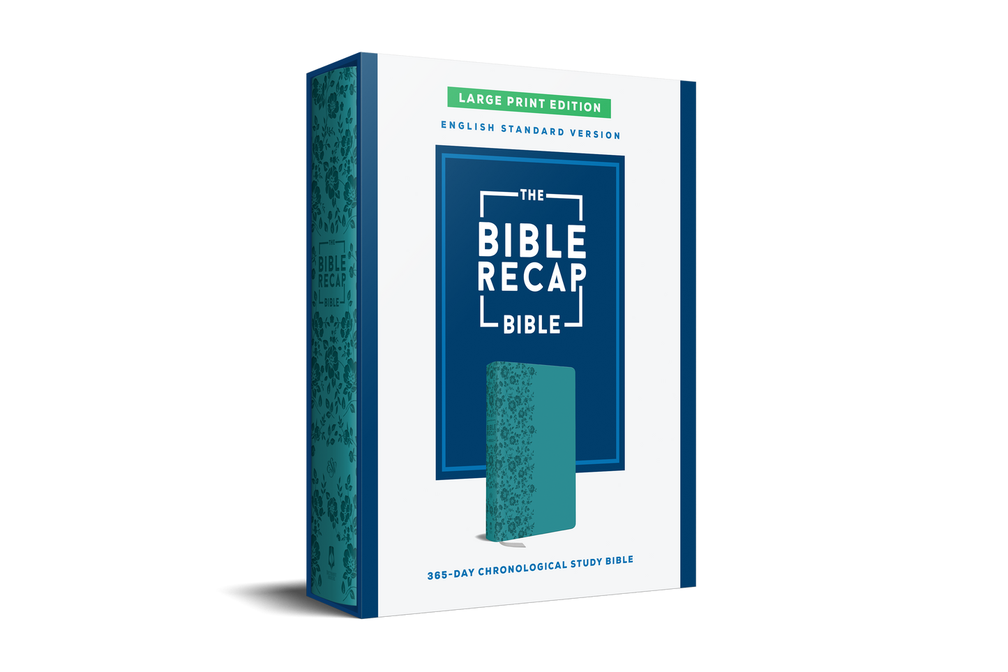 TBR 365-Day Chron Study Bible ESV - Large Print - Teal Vegan Leather