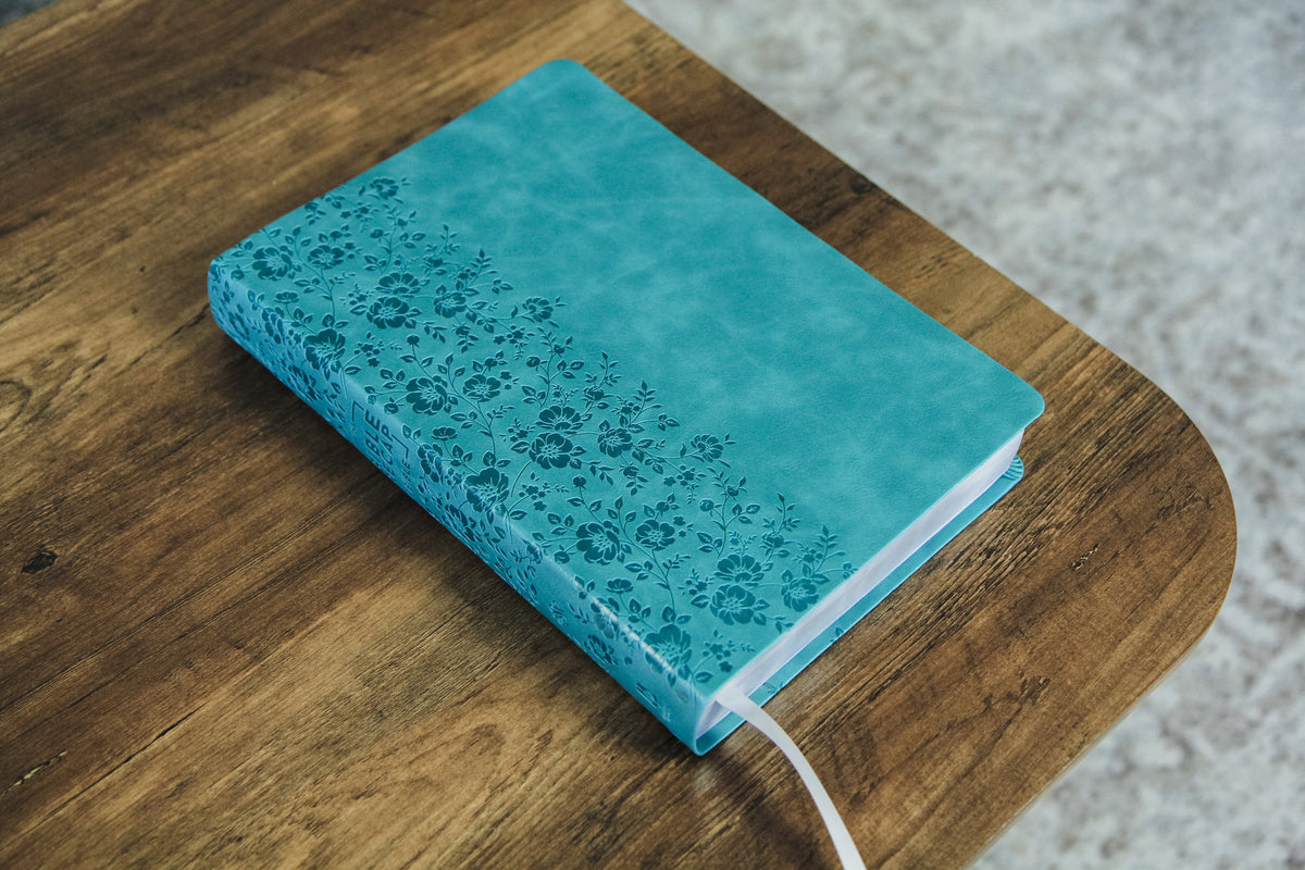 TBR 365-Day Chron Study Bible ESV - Large Print - Teal Vegan Leather