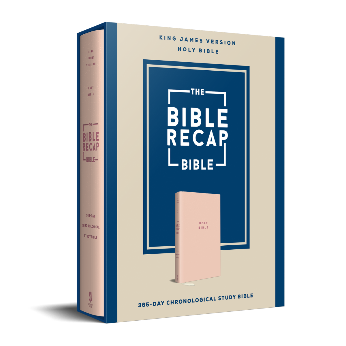 TBR 365-Day Chron Study Bible KJV - Pink Vegan Leather Hardcover
