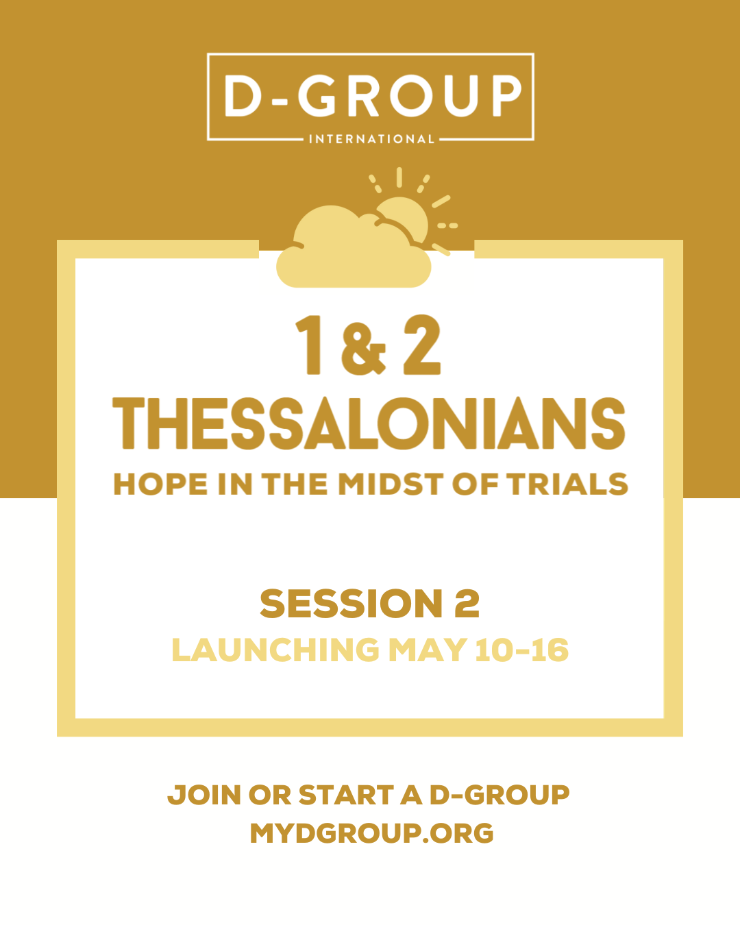 Session 2: Thessalonians Registration (D-Group Members Only)